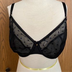 Cacique see thru mesh full coverage bra
